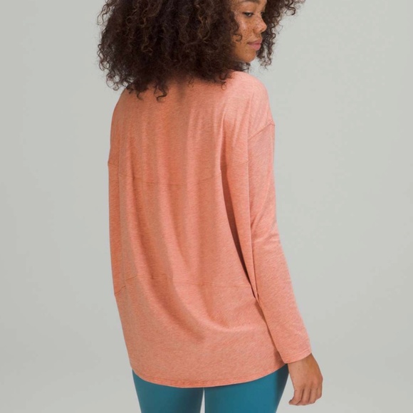 LULULEMON | Back In Action Long Sleeve in Heathered Pink Savannah SZ 8 NWT - Picture 3 of 7